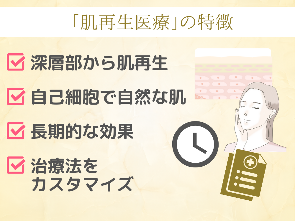 酷いニキビ跡・慢性炎症（色素沈着）の最新治療「肌再生医療」の特徴